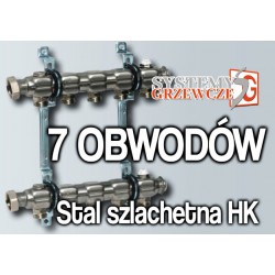 Rozdzielacz ze stali szlachetnej HK - 7 obwodów