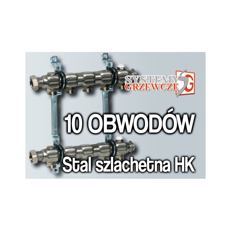 Rozdzielacz ze stali szlachetnej HK - 10 obwodów