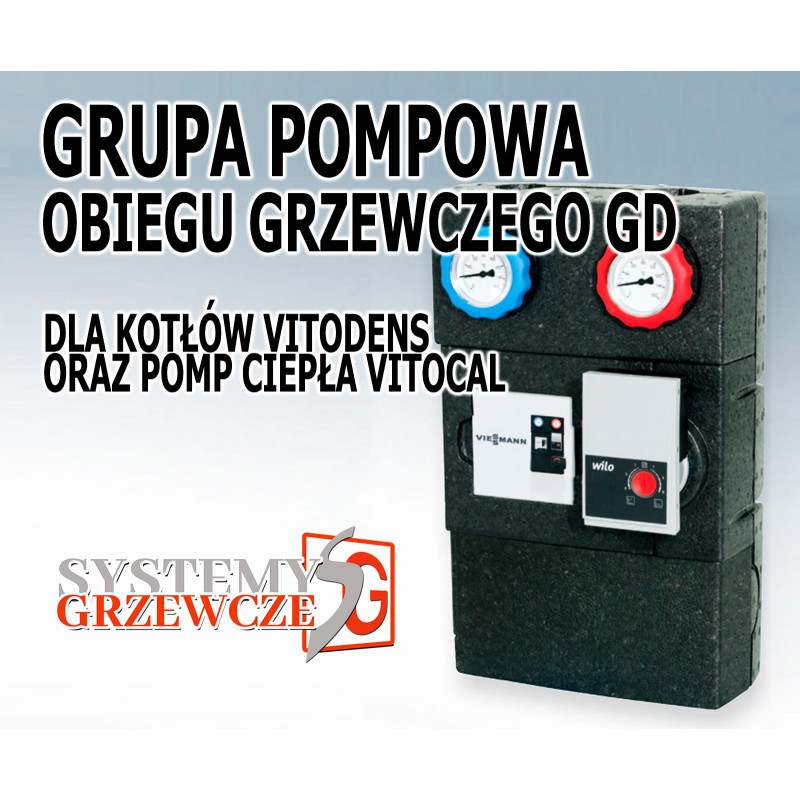 Grupa pompowa obiegu grzewczego GDA2 dla kotłów Vitodens oraz pomp ciepła Vitocal