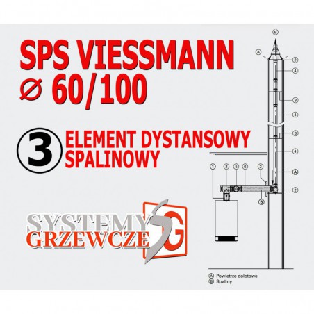 Element dystansowy, spalinowy - System spalin SPS Viessmann