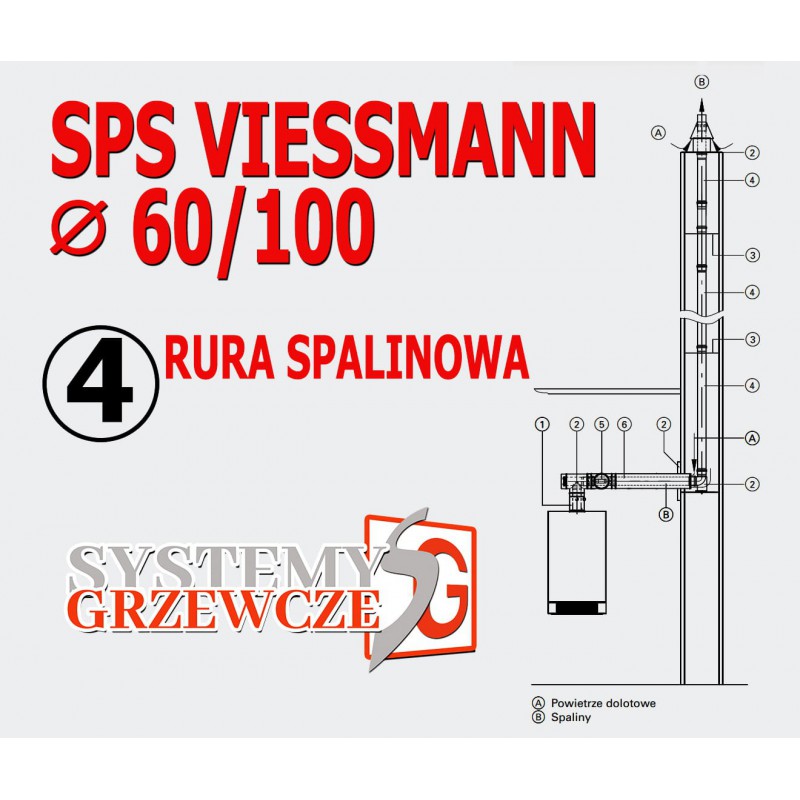 Rura spalinowa 1000 mm - System spalin SPS Viessmann