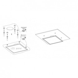 Uchwyty magnetyczne do Panel LED MODUS Q 39W