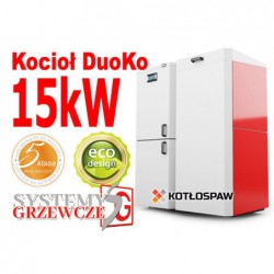 Kocioł na pellet DuoKo 15 kW - Kotłospaw 5 klasa, ecodesign, palnik Kipi