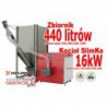 Kocioł na pellet SlimKo 16 kW + zasobnik 440 litrów - Kotłospaw, 5 klasa, ecodesign