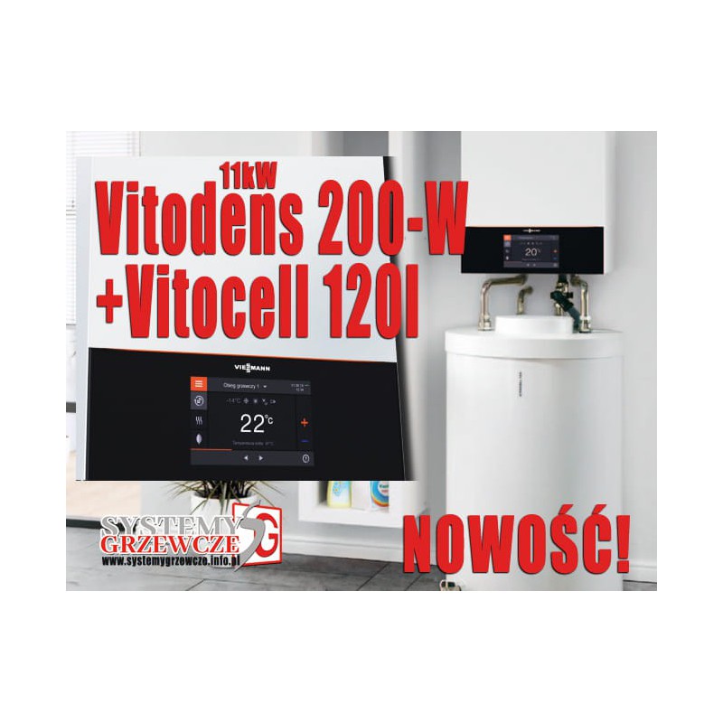 Gazowy kocioł Vitodens 200-W  11kW + Vitocell 100-W (NOWOŚĆ)