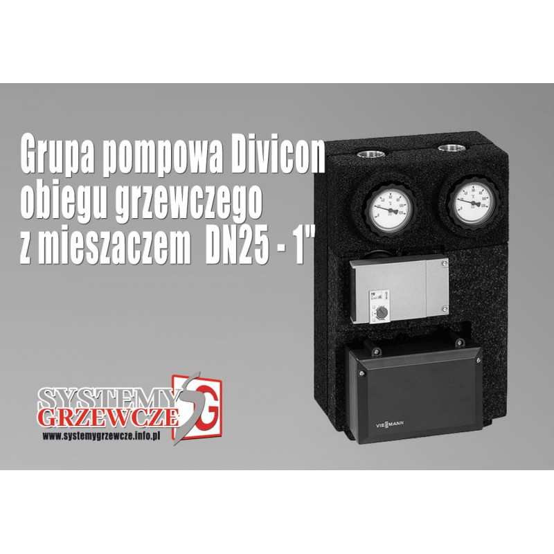 Grupa pompowa Divicon obiegu grzewczego z mieszaczem  DN25 - 1"