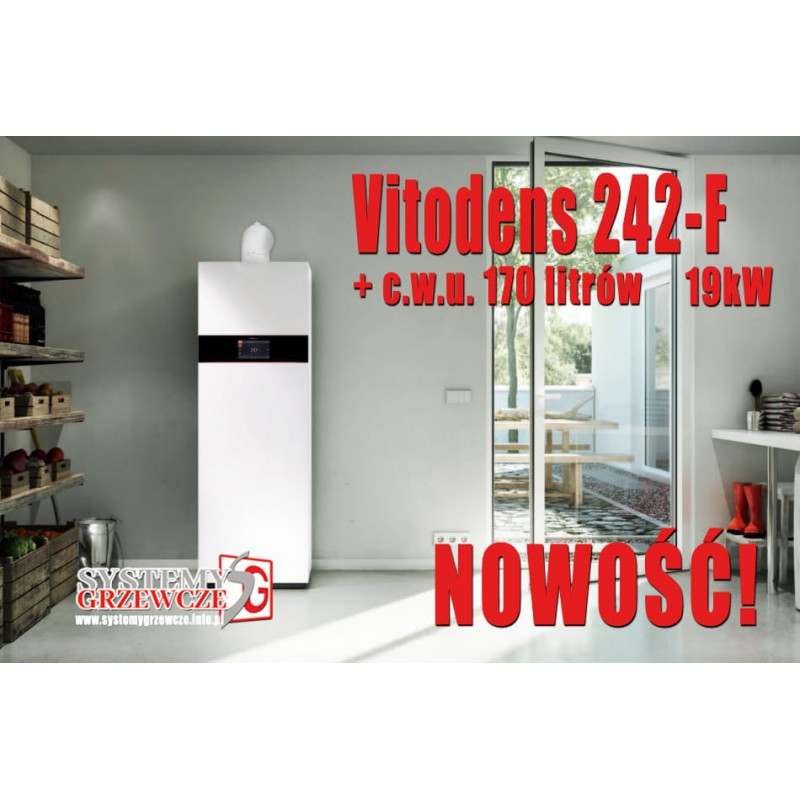 Kocioł gazowy Vitodens 242-F - 19kW - c.w.u. 170 litrów