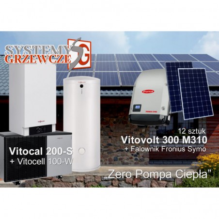 Vitocal 200-S D06 + Vitovolt 300 12 sztuk + Falownik Fronius Symo