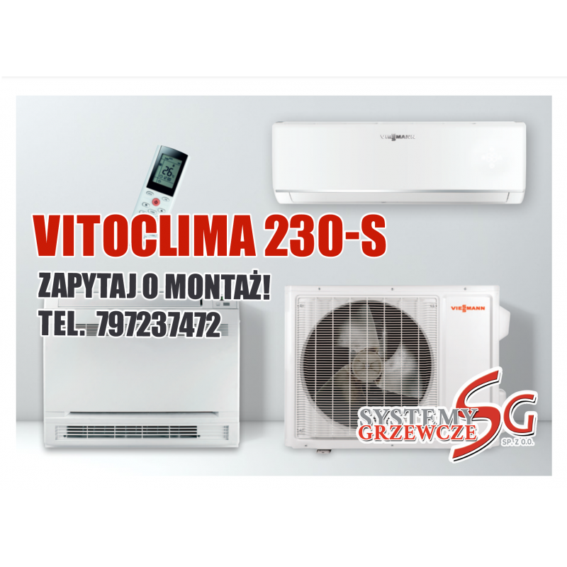 Klimatyzator inwerterowy typu konsola Split: Vitoclima 230-S - 3,5 kW