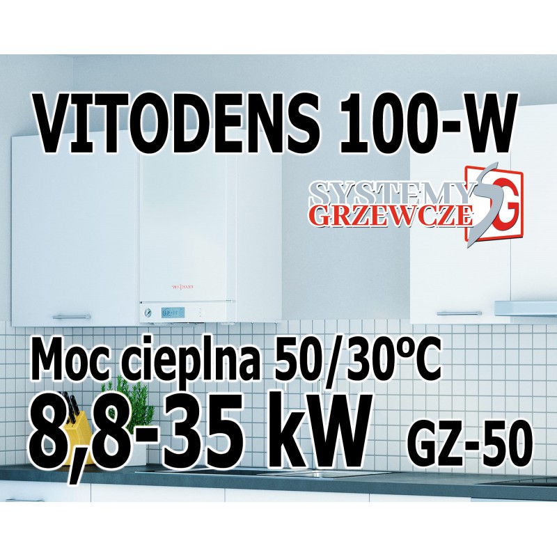 Gazowy kocioł kondensacyjny Vitodens 100-W - Gaz ziemny - 3,2 - 32kW