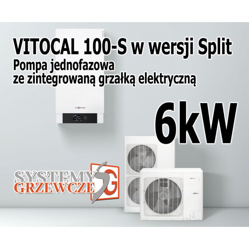 VITOCAL 100-S - Pompa ciepła powietrze/woda, wersja Split 6kW