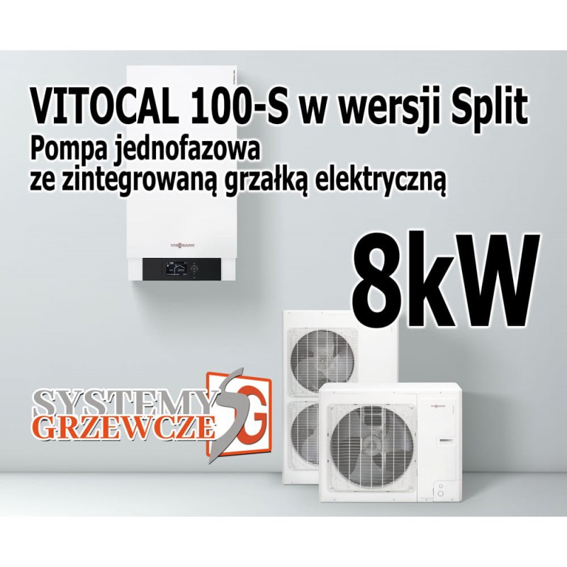 VITOCAL 100-S - Pompa ciepła powietrze/woda, wersja Split 8kW