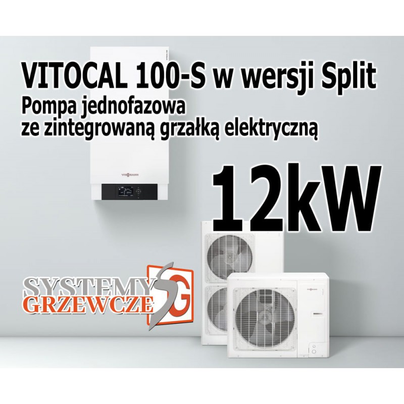 VITOCAL 100-S - Pompa ciepła powietrze/woda, wersja Split  12kW