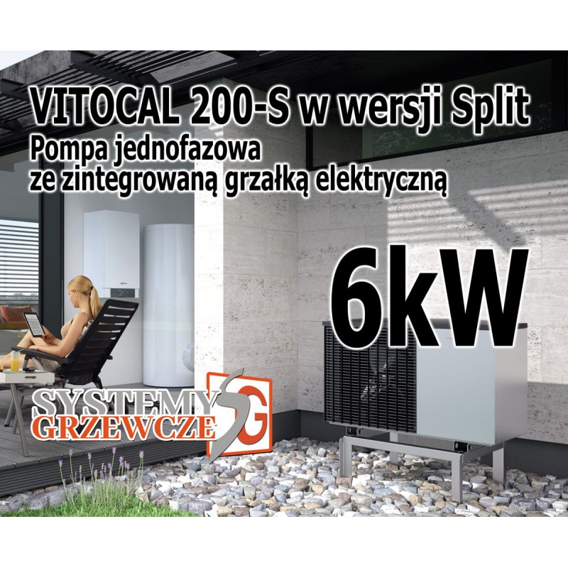 VITOCAL 200-S - Pompa ciepła powietrze/woda, wersja Split - 6kW