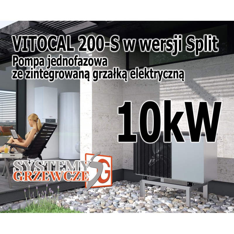 VITOCAL 200-S - Pompa ciepła powietrze/woda, wersja Split - 10kW
