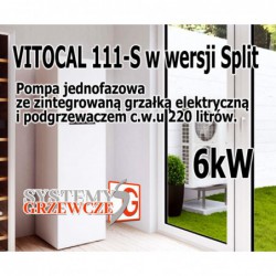 Pompa ciepła split Vitocal 111-S 6kW, CWU 220 litrów