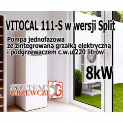Pompa ciepła split Vitocal 111-S 8kW, CWU 220 litrów