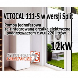 Pompa ciepła split Vitocal 111-S 12kW, CWU 220 litrów