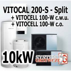 VITOCAL 200-S - ZESTAW - Pompa / zbiornik c.w.u. / bufor c.o. - wersja Split 10kW