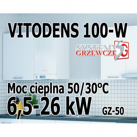 Gazowy kocioł kondensacyjny Vitodens 100-W - Gaz ziemny GZ-50 - 6,5-26kW