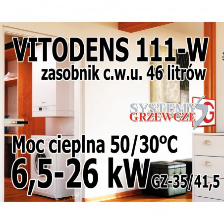 Kocioł kondensacyjny Vitodens 111-W - Gaz ziemny GZ-35/41,5 - 26kW