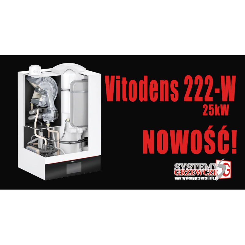 NOWOŚĆ kocioł Vitodens 222-W - 25 kW + c.w.u. 46 litrów