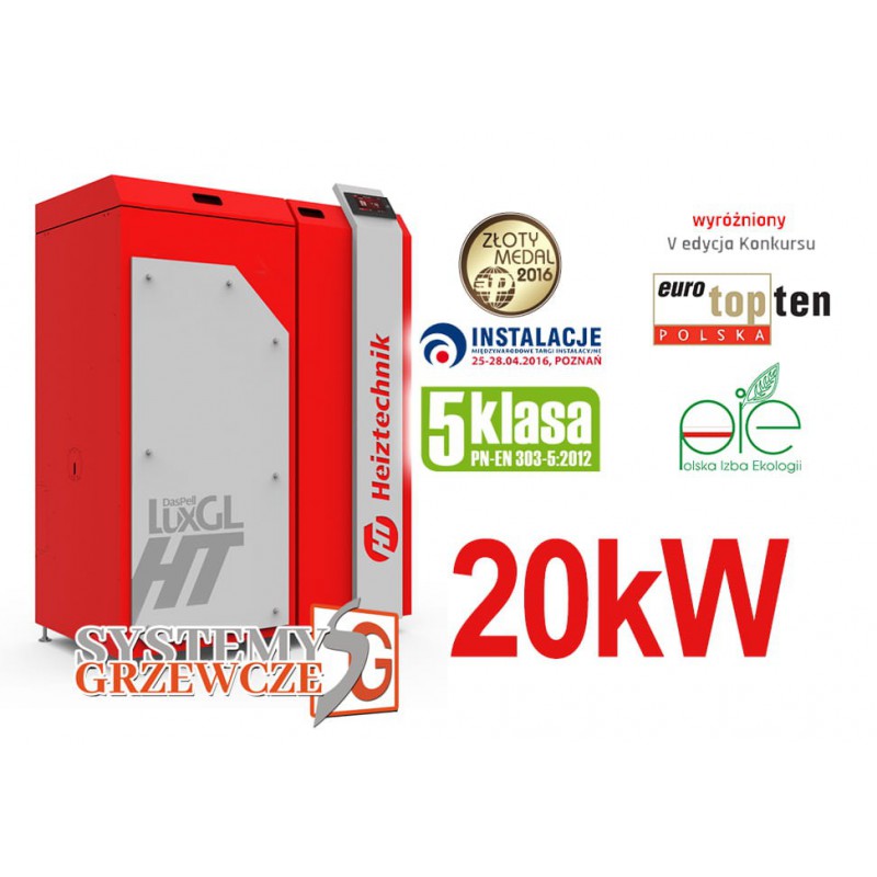 HT DasPell LuxGL Kocioł pelletowy 5 klasy - 20 kW - HEIZTECHNIK