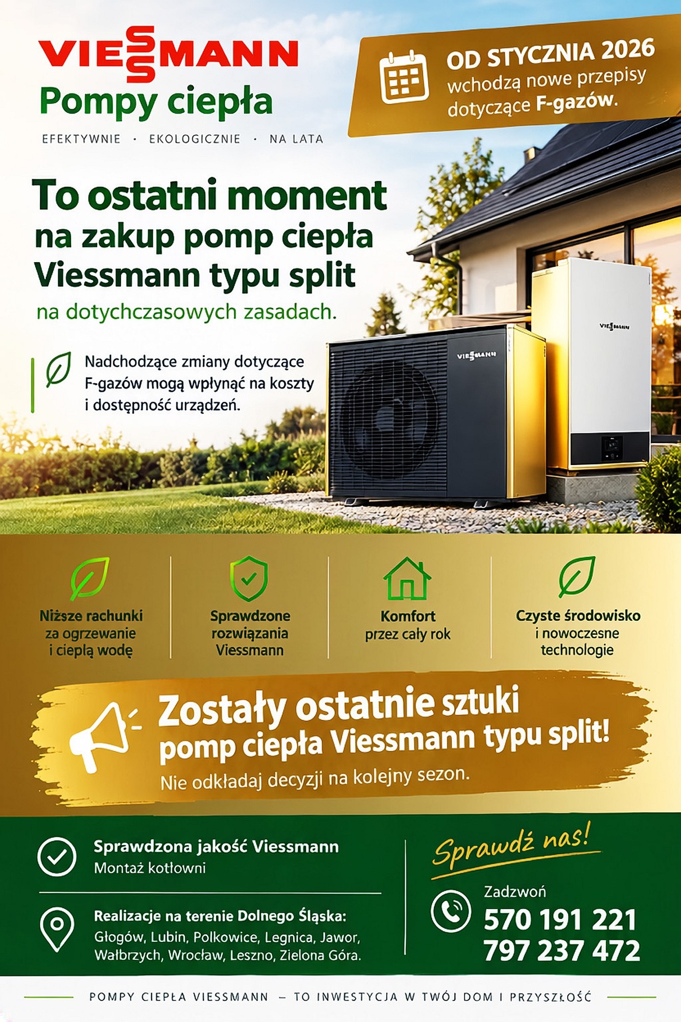 Ostatnie sztuki pomp ciepła Viessmann typu split dostępnych na dotychczasowych zasadach